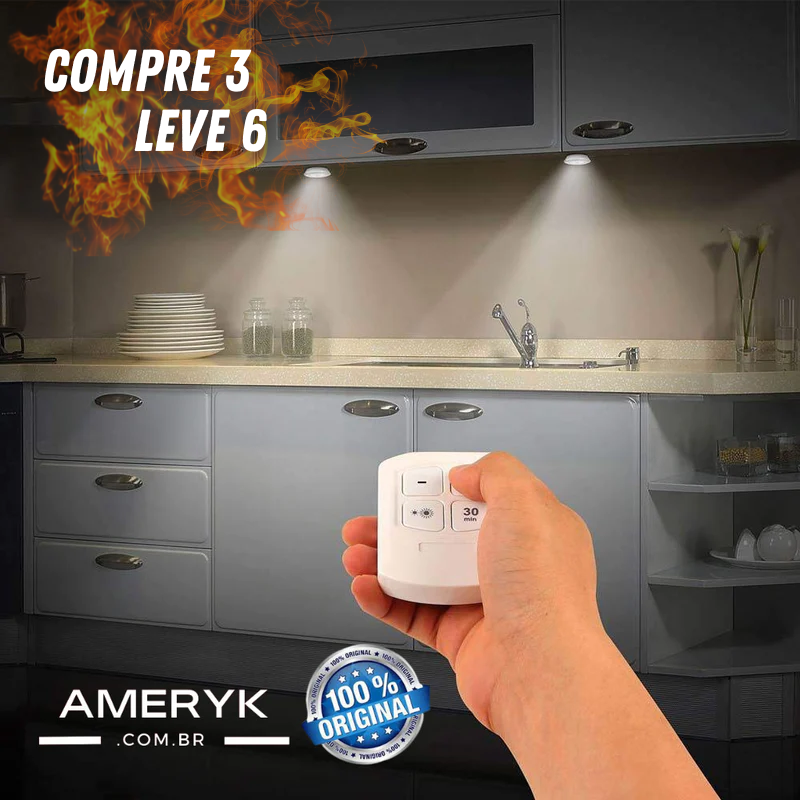 Oferta WhatsApp | Compre 3 e Leve 6 Spots | Led Ameryk com Controle Remoto - AMERYK