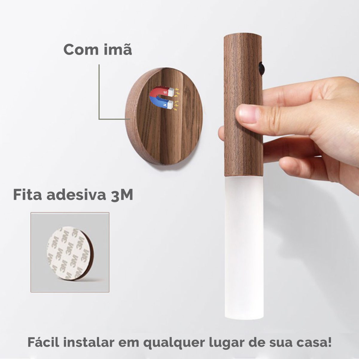 Kit Luminária Bastão Magnética - COMPRE 1 e LEVE 2 + BRINDE - AMERYK