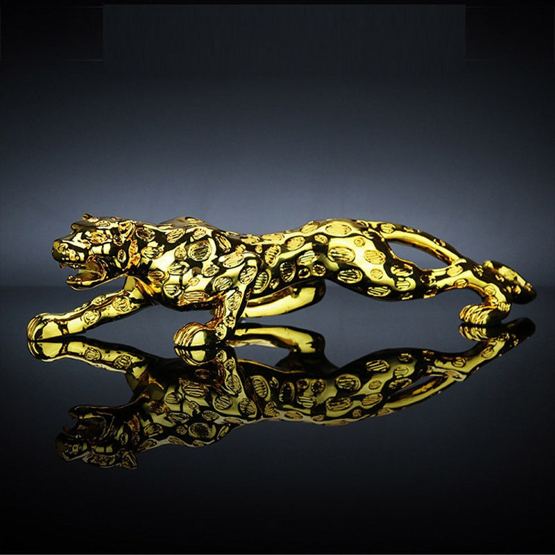 Escultura de Leopardo em Resina para Decoração - AMERYK